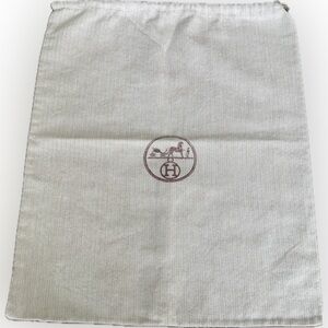 Authentic Hermes Drawstring Dust Bag 17” Height x 14 1/4” Length